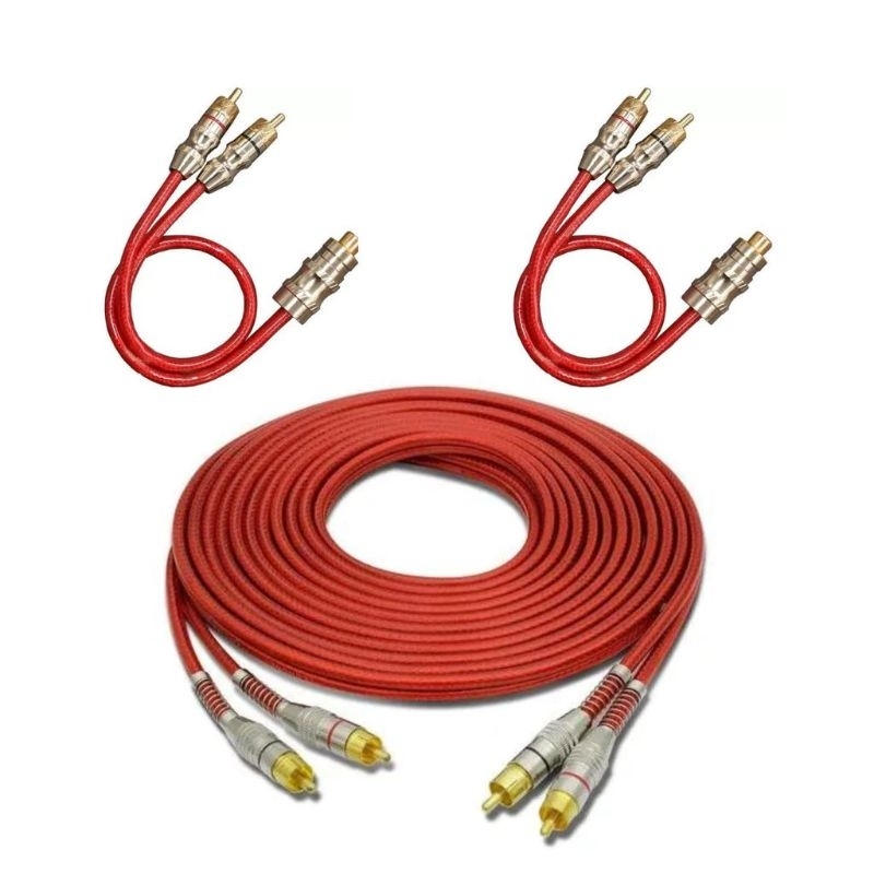 kit 1 cabo blindado 5mts mais 2 cabo y 2 macho