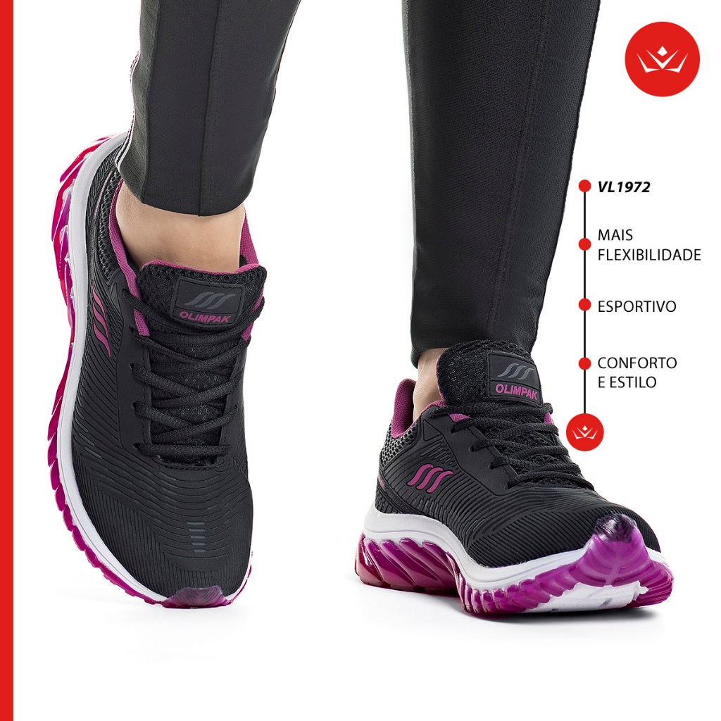 Tênis Feminino Olimpak Esportivo Caminhada