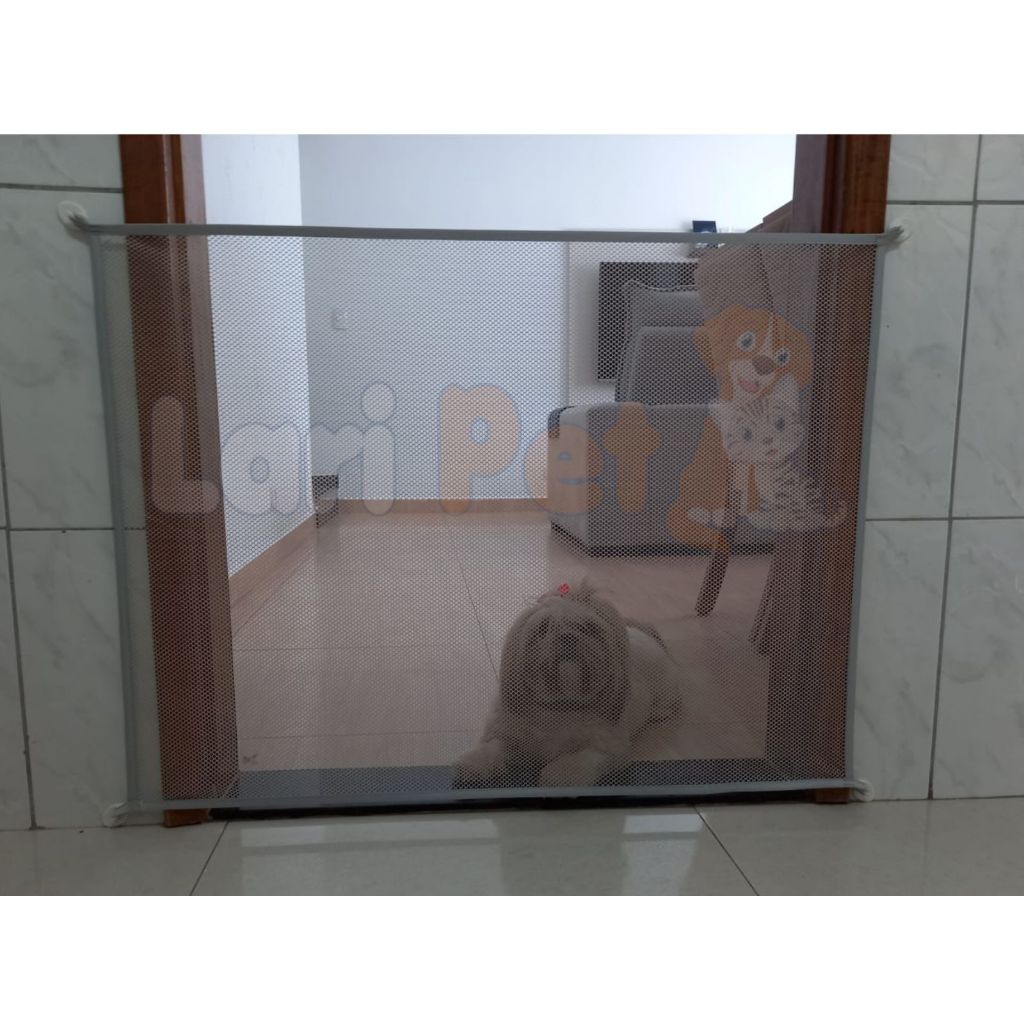 Cerca Cercado para Cachorro Cães - Tela Divisória p/ Portas COR CINZA