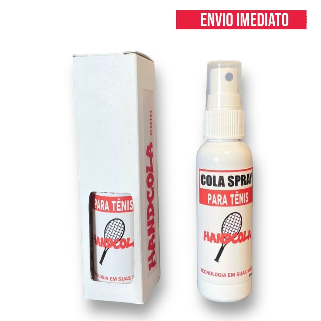 Cola Spray para Raquete de Tênis, Beach Tennis e mãos Handcola grip 55ml