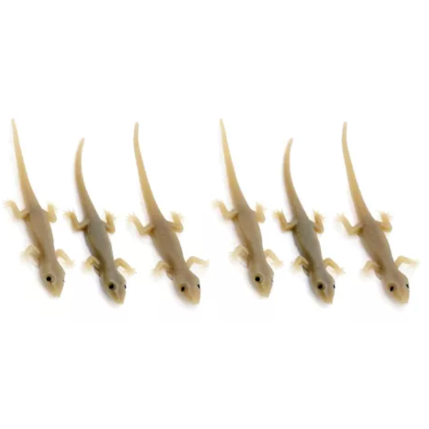 Kit com 6 LAGARTIXAS de Borracha - Brinquedo para Gatos e Pegadinhas de Susto Decoração de Halloween