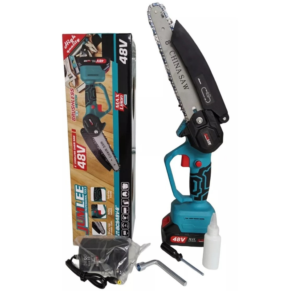 motoserra Leve e portátil mini motosserra elétrica 36v 4"E6" /48v 8 "motosserra elétrica