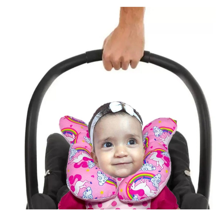 Almofada Para Pescoço Com Apoio Cabeça Bebe Cadeirinha