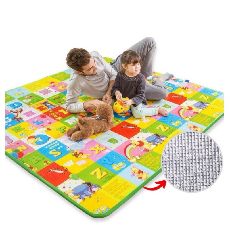 Tapete de Atividades Térmico 120x180  Infantil Emborrachado Educativo Bebê Crianças Tatame Dobrável