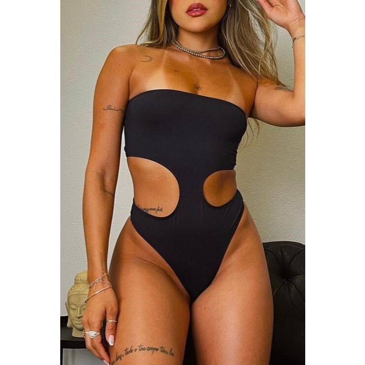 Body Com Decote Na Lateral Sexy Luxo Blogueirinha