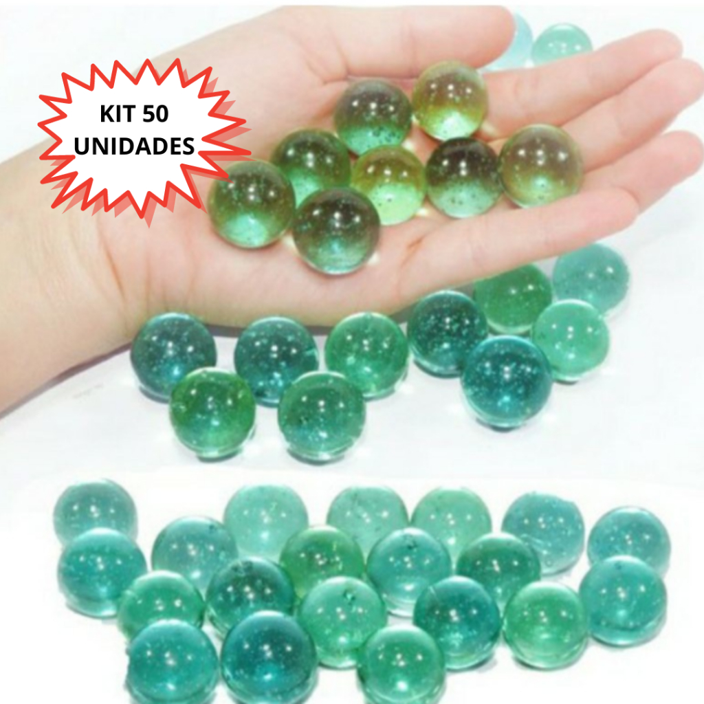 Kit 50 unidades Bolinha De Gude Bolas De Vidro comum brincadeiras