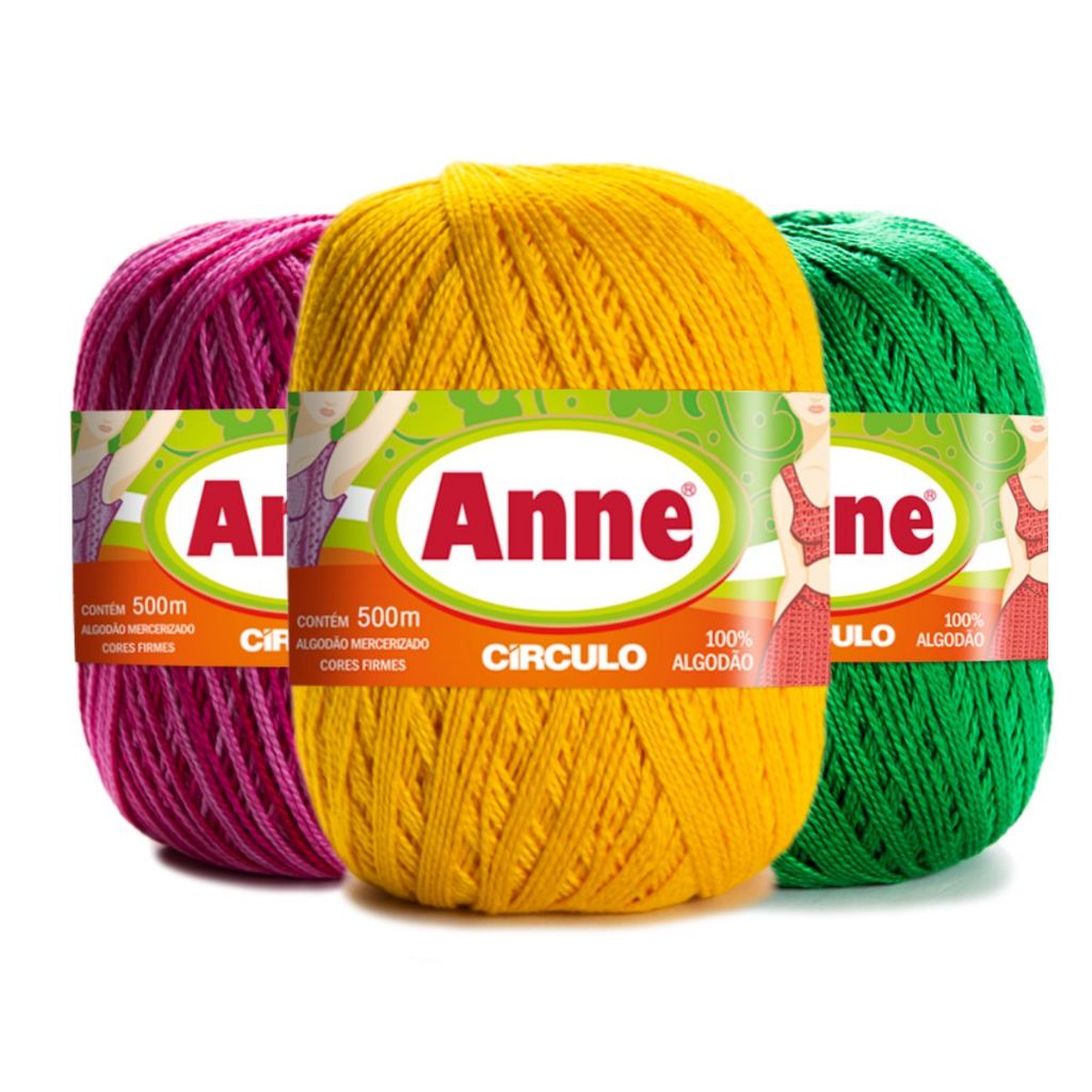 Linha Anne Circulo 500 Metros 100% Algodão 147gr