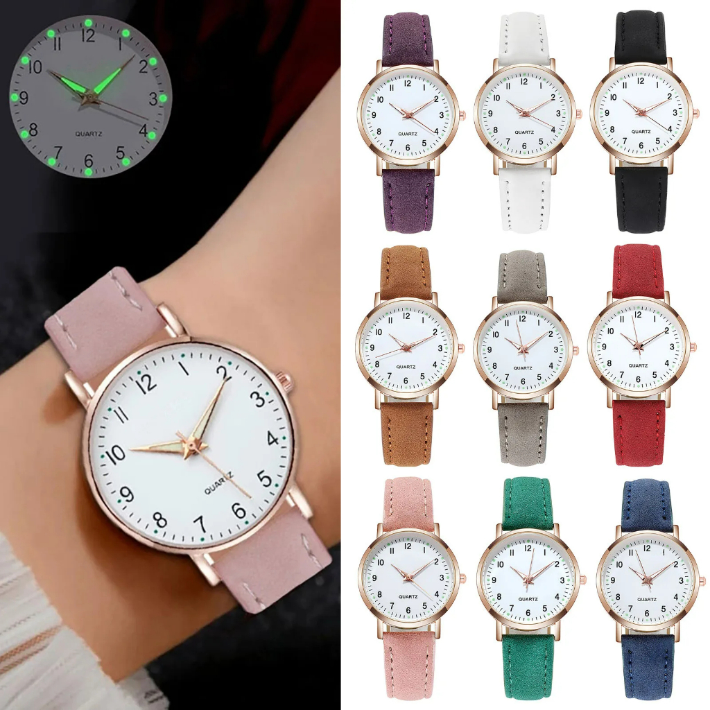 2025 Relógio Pulso Feminino Geneva Pulseira Couro Quartzo Moda Casual Social Relogio Preto digital