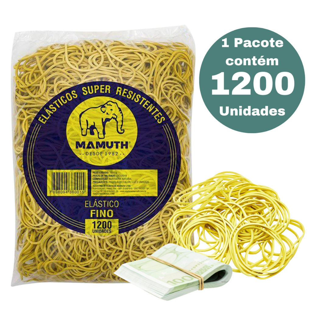 Elastico De Dinheiro Liga Liguinha Amarelo 1kg