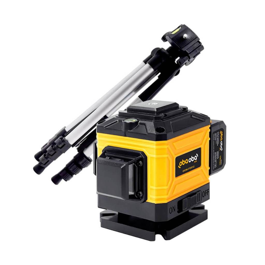 Nível Laser 3D 12 Linhas Oba Oba Mix Laser Verde Recarregável 2 Baterias 2400mAh OOM-KIT002