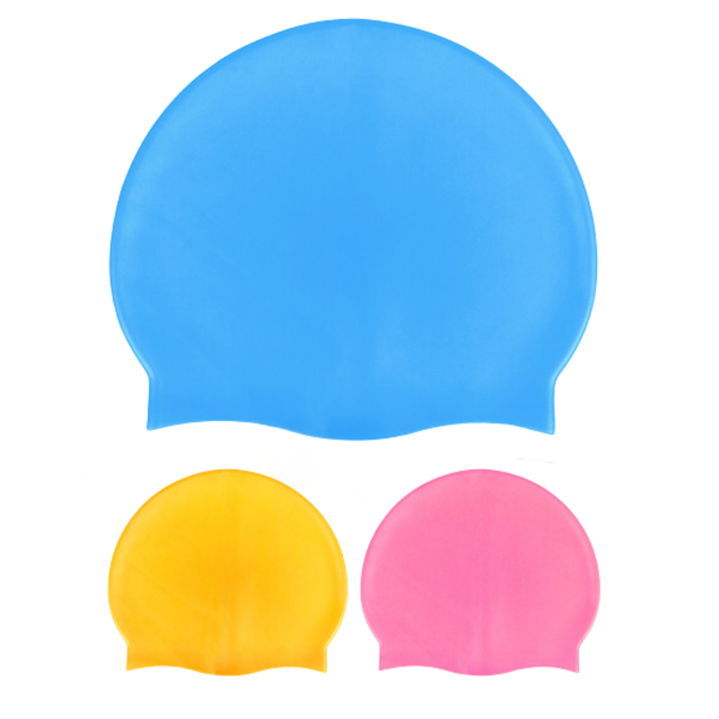 Touca de Natação Silicone Impermeável Tamanho Único Hidro Pró Swim Infantil e Adulto Piscina