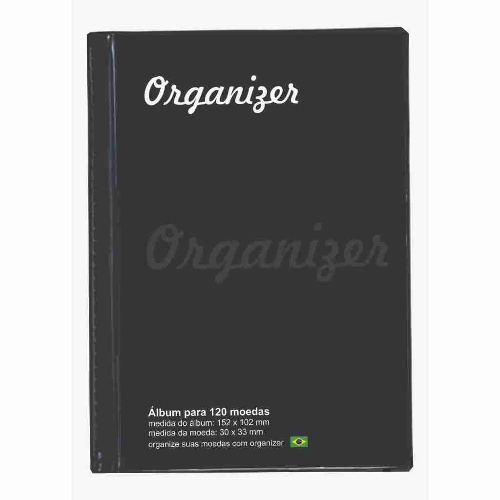 Álbum para moedas 120 lugares cor preto - Organizer