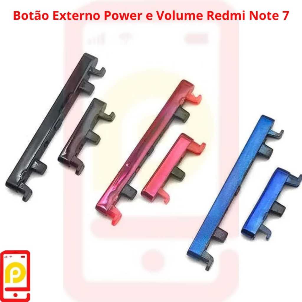 Botões Externos Power e Volume Redmi Note 7 e Note 8