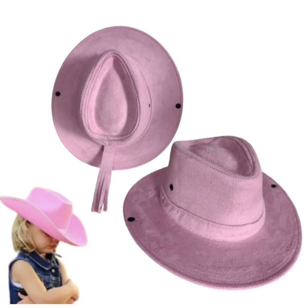 Chapéu Country Infantil Juvenil Varias Cores Criança Unissex Cowboy Boiadeiro Peão Rodeio 2024