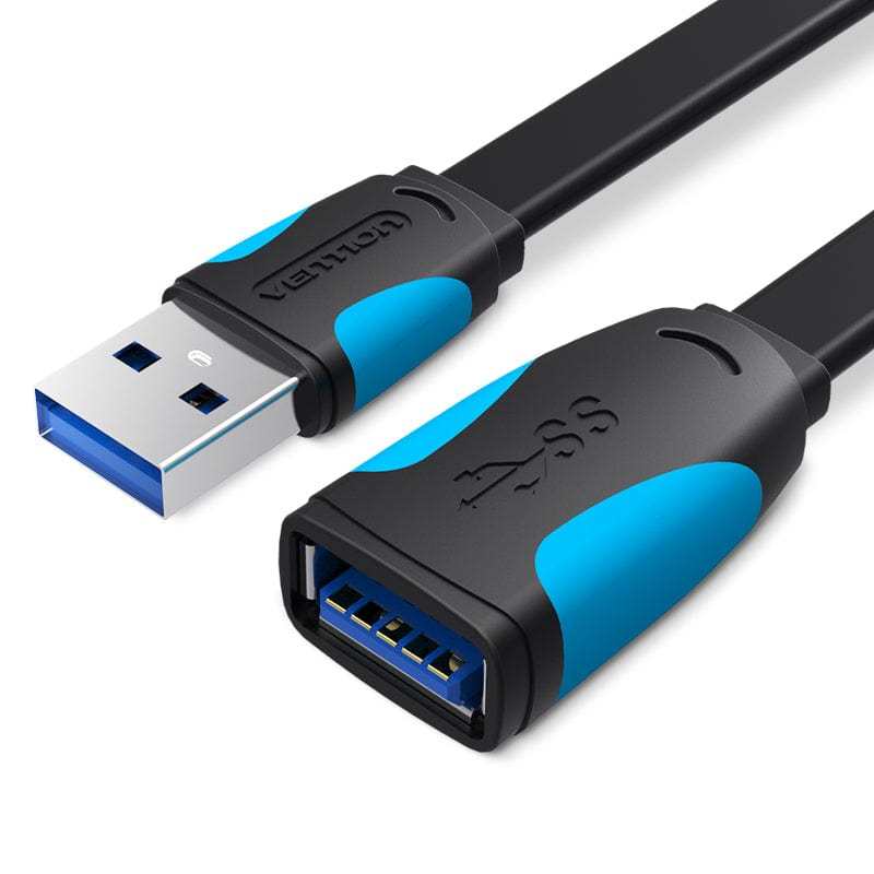 Vention - Cabo USB Extensão Usb 3.0 Flat 5gbps Extensor Notebook Desktop TV Smartv