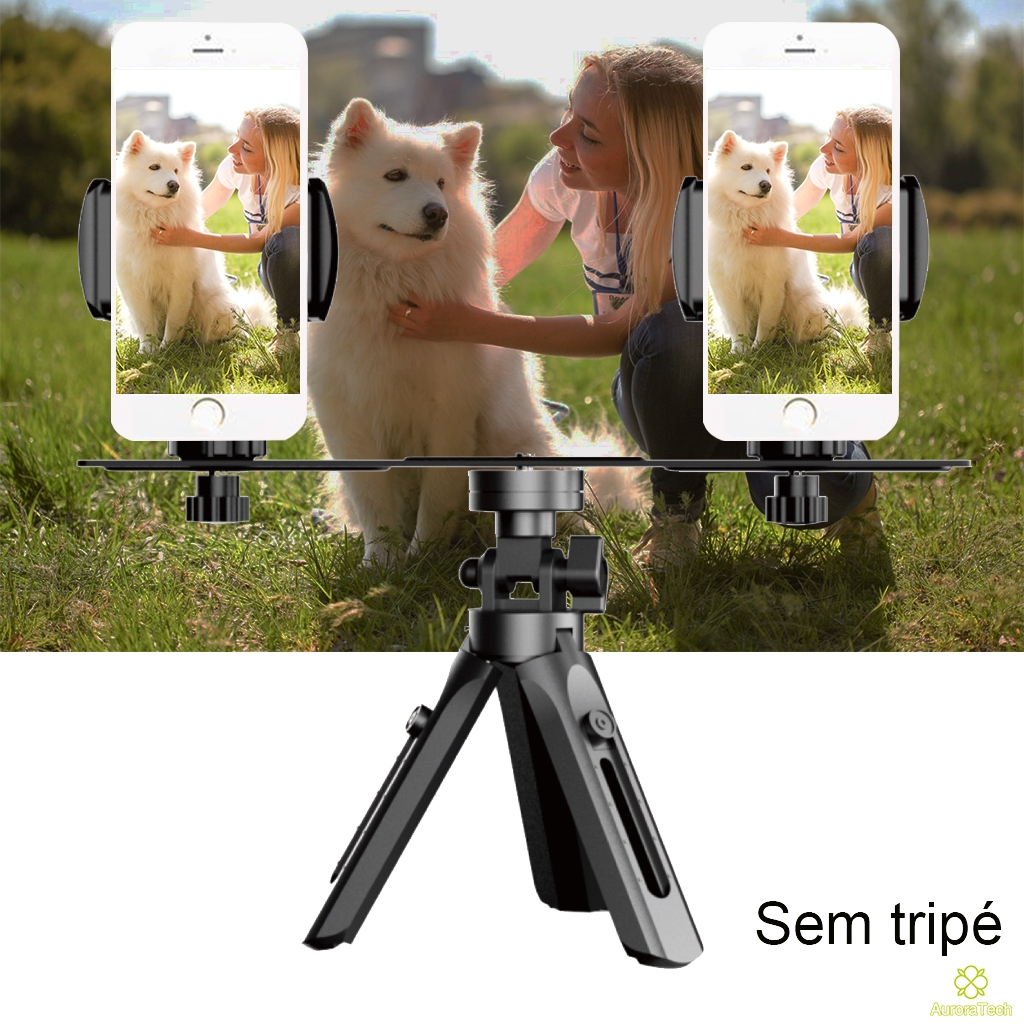 Suporte Para Celular Metal Estabilizador De Telefone Celular Portátil Com Rotação De 360° Profissional Mesa