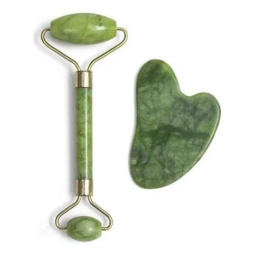Rolo Pedra de Jade Massagem Facial Anti Ruga Rolinho Jade Lançamento
