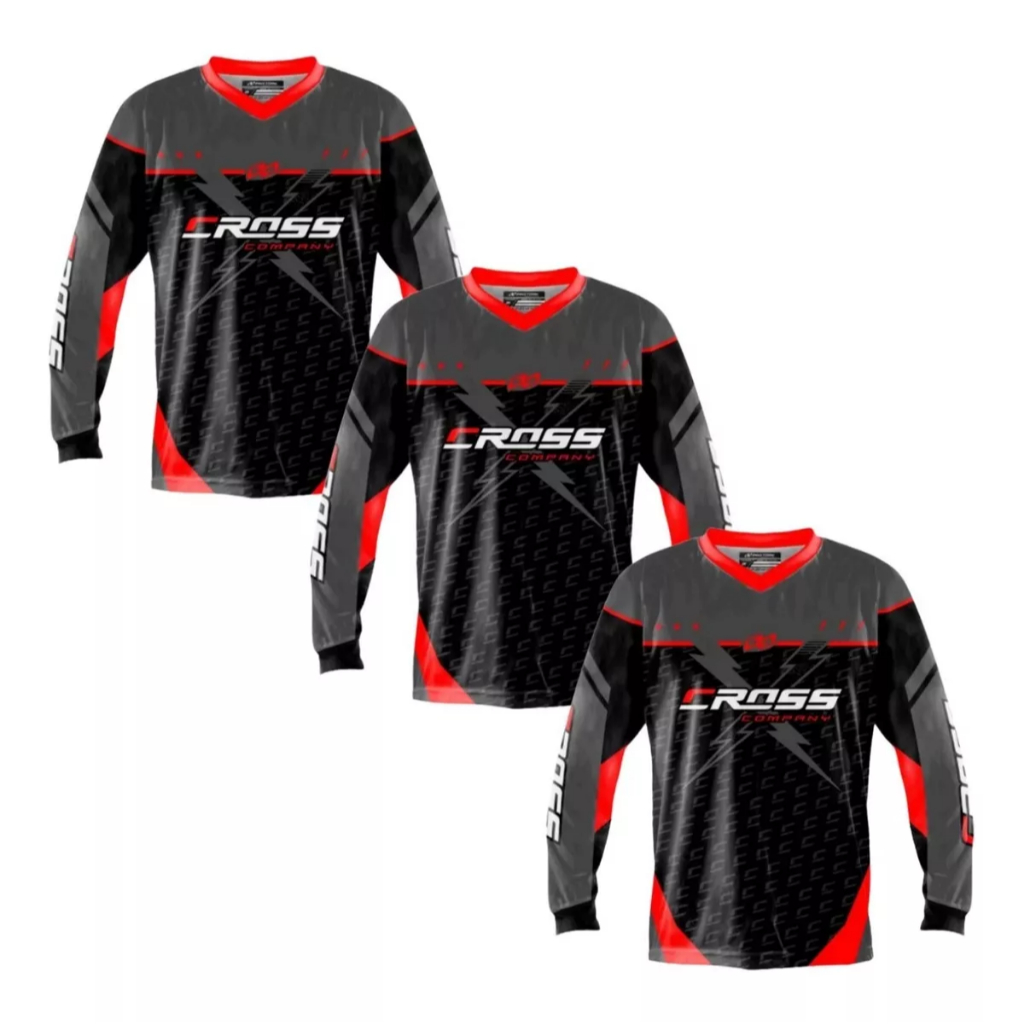 Kit 3 Camisas Camisetas CoresTrilha Motocross Off Road Masculina Feminina Adulto