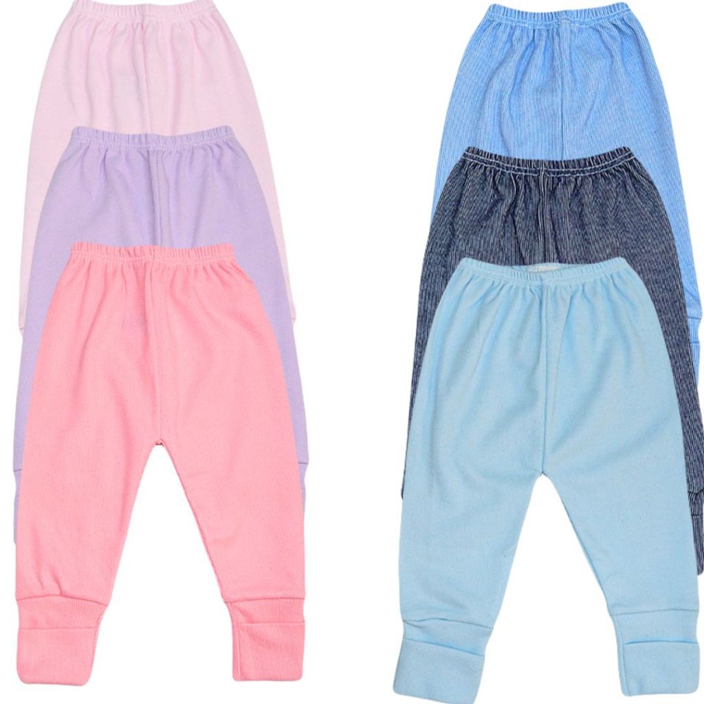 Calça Mijão Bebê Culote com Pé Reversível Malha Canelada Colors
