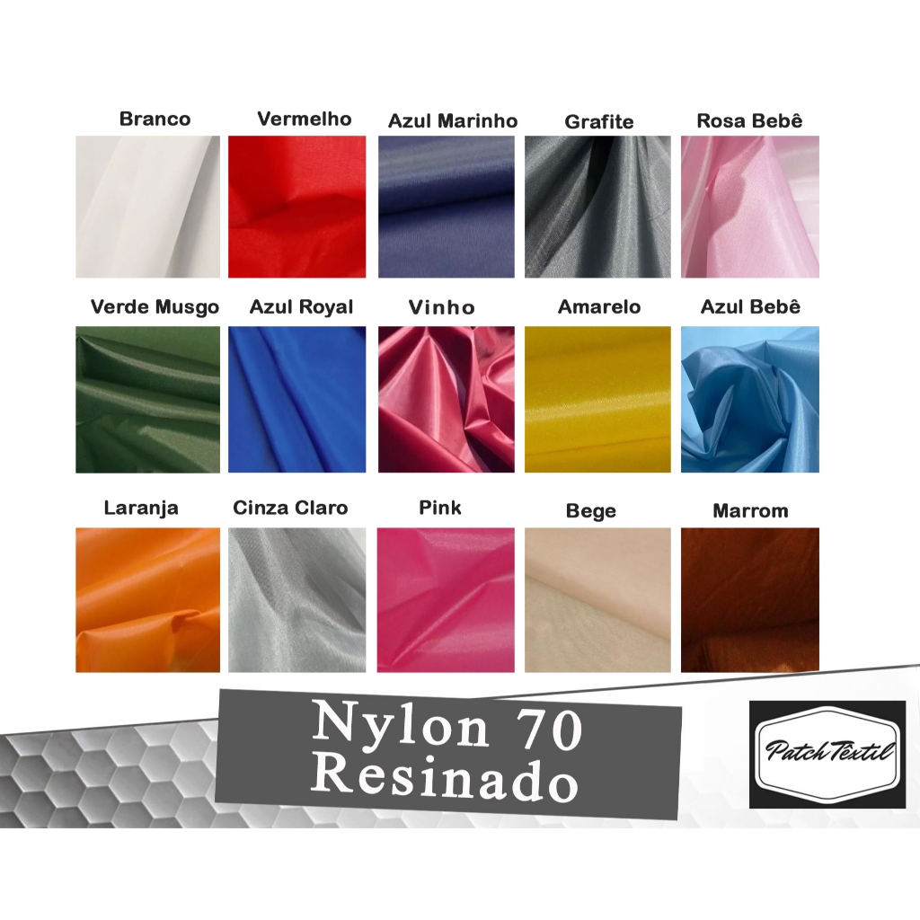 2 Metros - Tecido Nylon 70 Resinado Impermeável Cores Variadas Guarda Chuva Barracas Capa