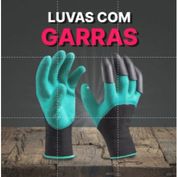 Luva Com Garras Cavar Terra Plantar Proteger Jardim
