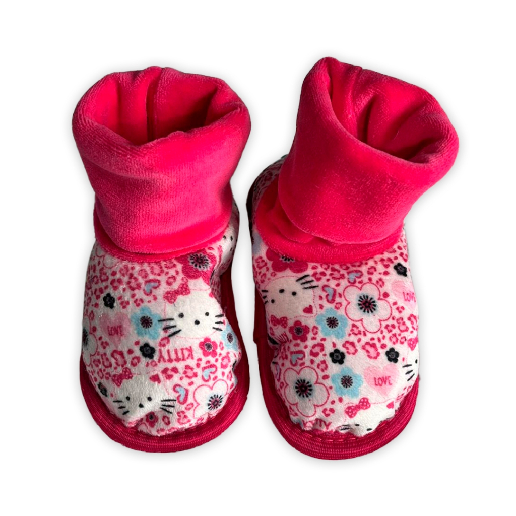Pantufa Botinha Gatinha Infantil Peluciada Super Confortável e Macia