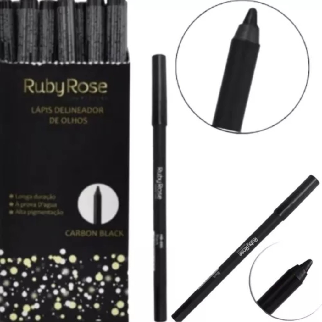 Lápis Delineador Carbon Black HB050 À prova d’agua - Ruby Rose nao retratio