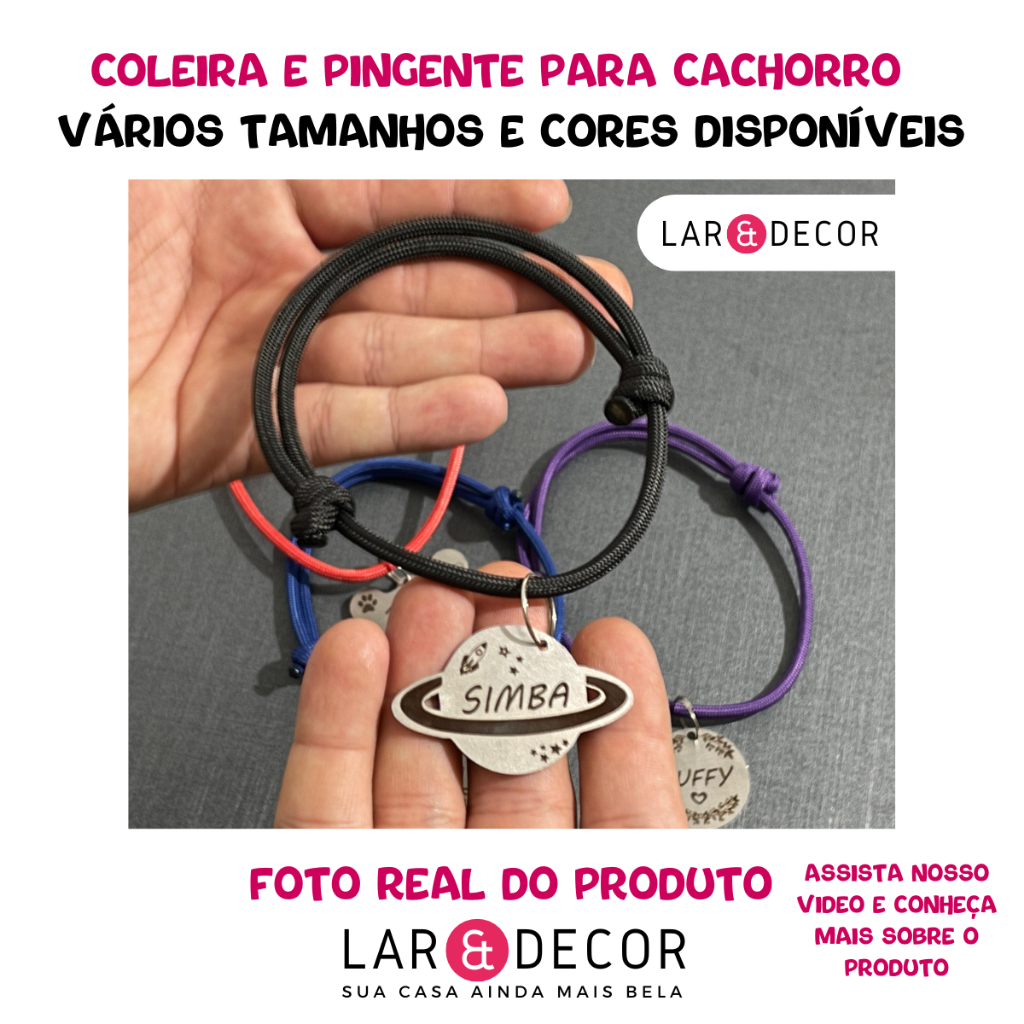 Coleira para Cachorro Acessório para Roupinha de cachorro Pug Shitzu Golden