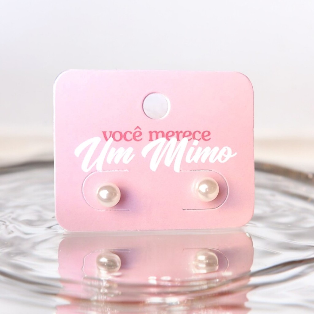 Kit Brinco de Perola com Tag Mimo para cliente lembrancinha casamento aniversario brinde