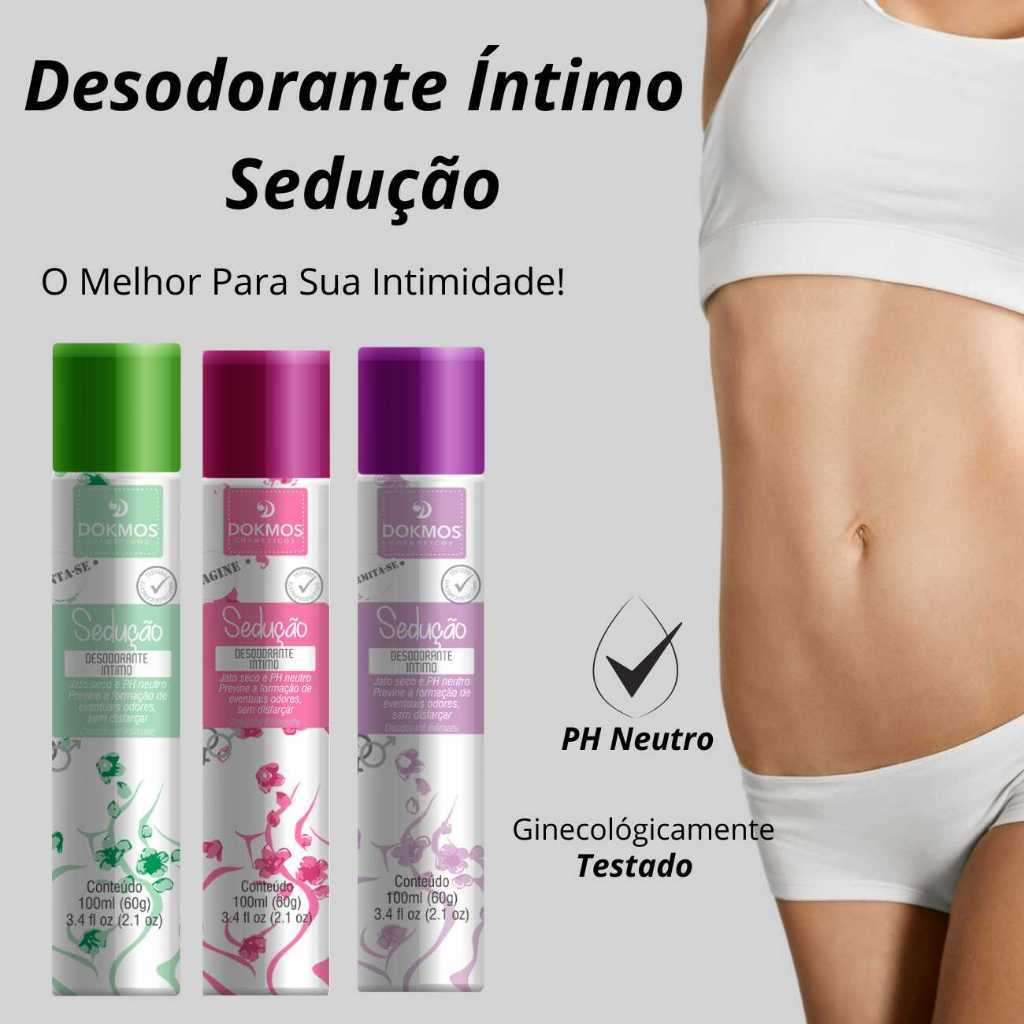 Desodorantes Intimo Spray Dokmos Kit 3 Und