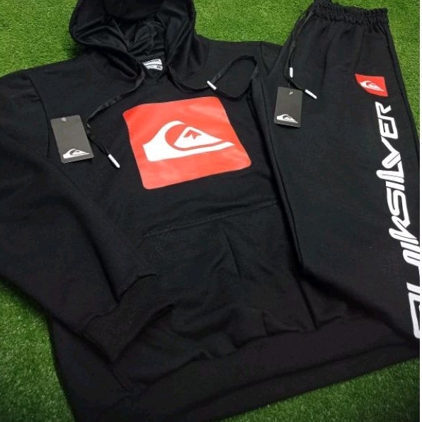 Conjunto Moletom Adulto Quiksilver  Blusa Canguru + Calca Premium