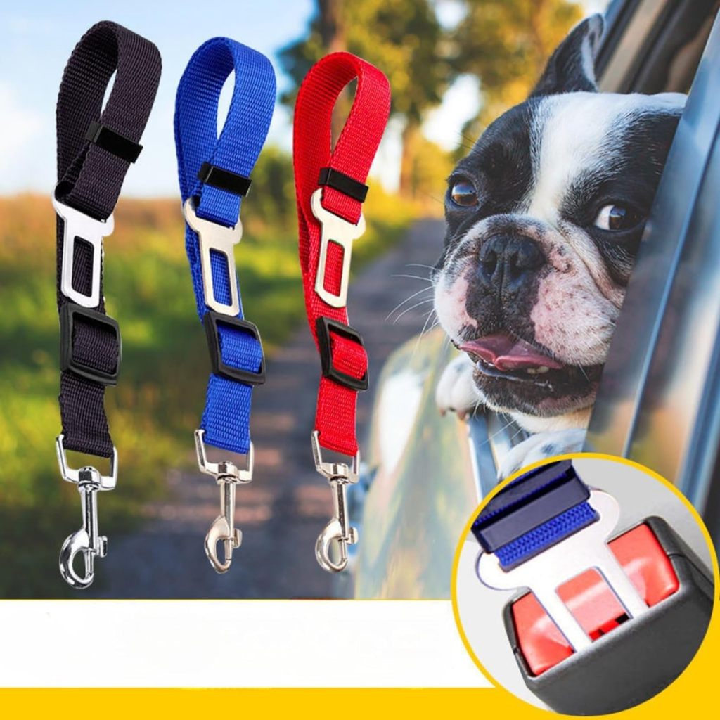 Cinto de segurança pet universal compatível com todos os modelos de veículos para cães e gatos viagem