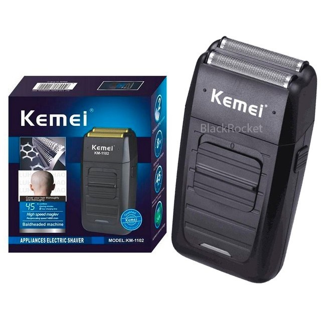 Barbeador Shaver Maquina de Barbear Elétrico Kemei 1102 - 110V/240V