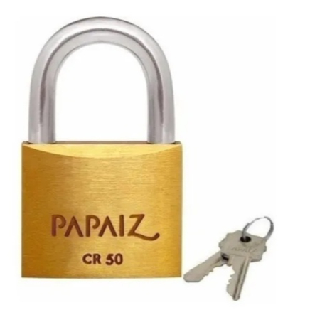 Cadeado Latão Papaiz CR 20, 25, 30, 35, 40, 50, 30/70, 35/70, 30/50, 35/50