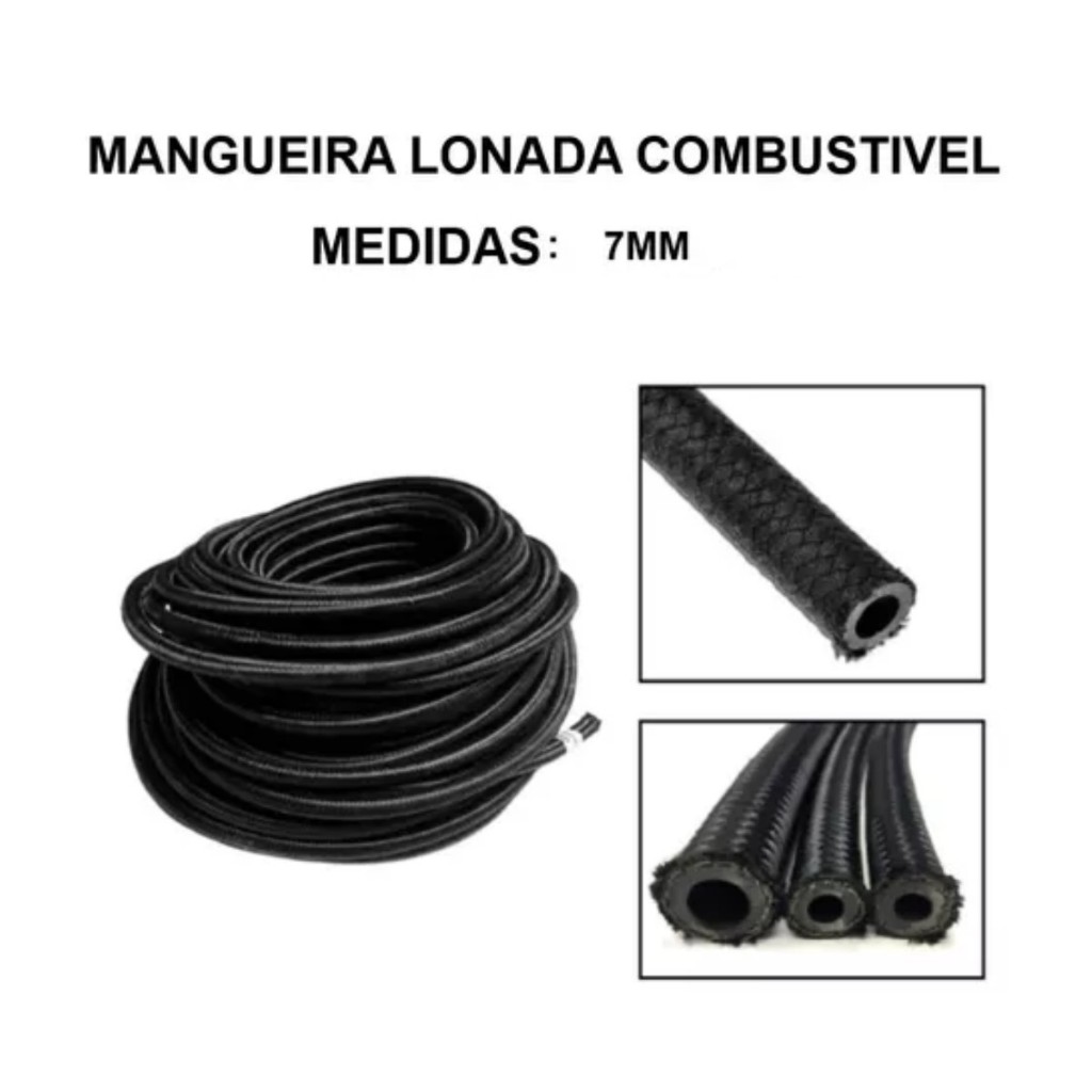 Mangueira Lonada Carburador 7mm 1 Metro