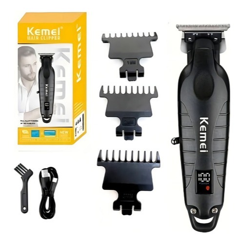 Maquina De Acabamento Profissional Kemei Km 2293 Com Visor Silenciosa