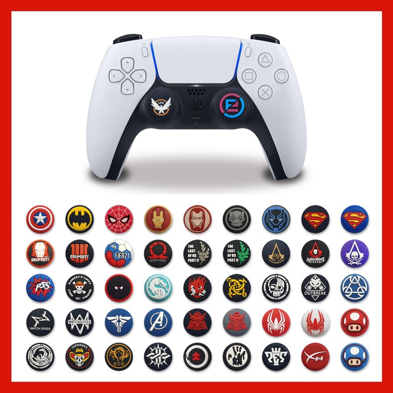 Par de Grip Borracha Protetora de Silicone para Analógicos de Controles de PS5, PS4, Xbox Series, One e 360