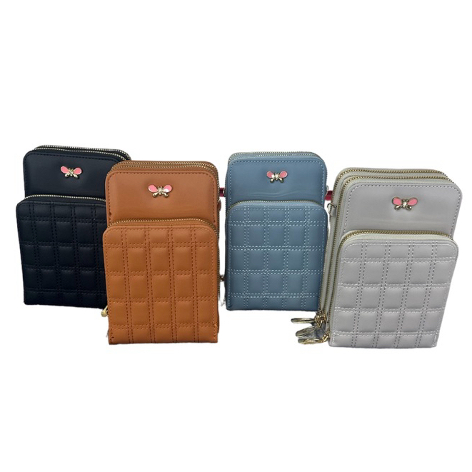 Porta Celular Bolsa Carteira Feminina Com 3 Bolsos e Alça de Ombro e Material Courinho