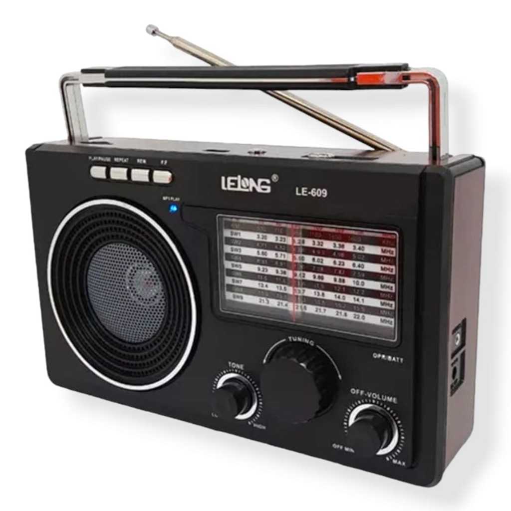 Rádio Am Fm Antigo Retrô Pen Drive Recarregável Lelong Le-609