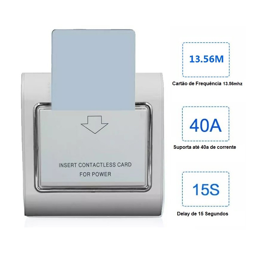 Interruptor Economizador De Energia Hotel (cartão 13.56 Mhz)  - A cartão - 40a