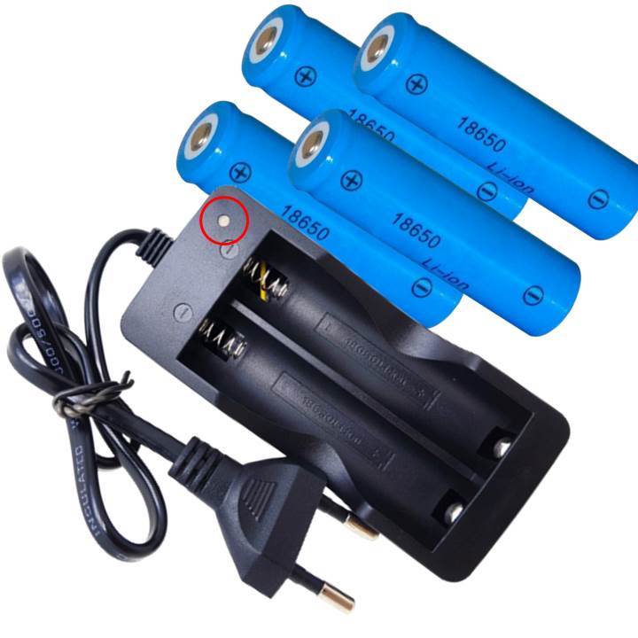 Carregador Acompanha 4 Pilhas Duplo De Pilha E Bateria 4.2v Li-Ion 18650 Alta Qualidade CARREGAF