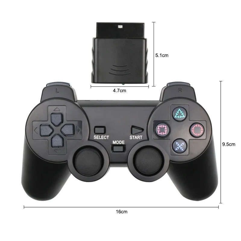 Controle Ps2 Sem/com Fio Playstation 2 Joystick Play2