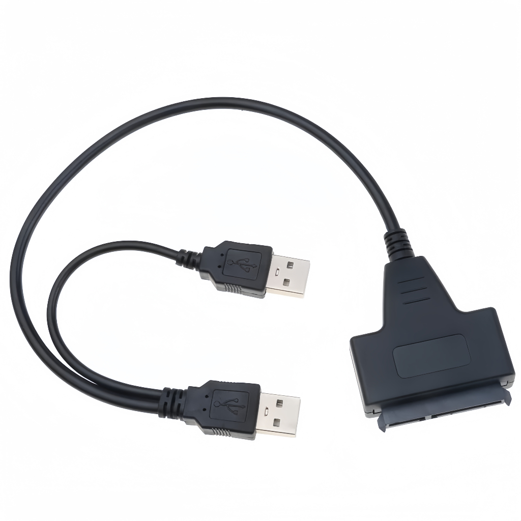 Cabo Sata Usb Dual 2.0/ 3.0 Leitor Hd Desktop SSD 2,5 3,5 CD-ROM + Entrada Fonte