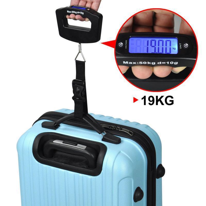Balança Portátil Digital De Mão Para Mala Bagagem Até 50 Kg