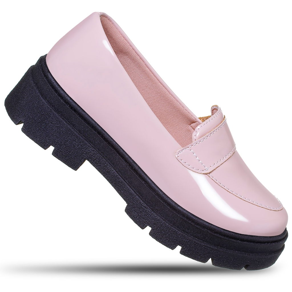 Mocassim Infantil Feminino Sapatilha Sapato Social Confortavel Boneca