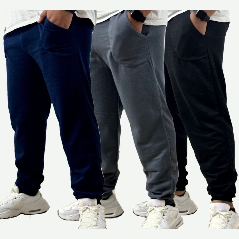 Kit 3 Calça Moletom Masculina Com Punho E Elastico Muito Confortavel