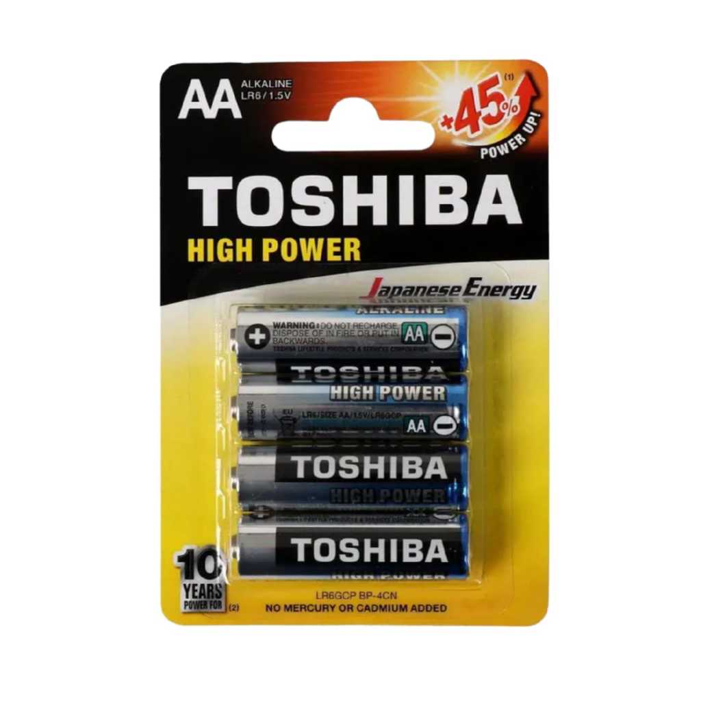 kit 12 Cartela de Pilha TOSHIBA-Alcalina AA LR6GCP 1,5V -Original