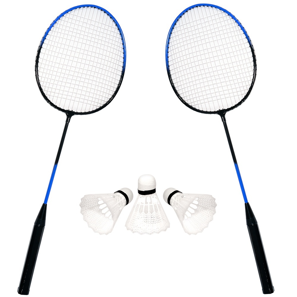 Kit badminton 2 raquetes Com Boolsa  + 3 petecas