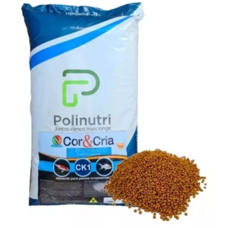 Ração Carpas E Kinguios CK1 Peixes Ornamentais 1kg Polinutri