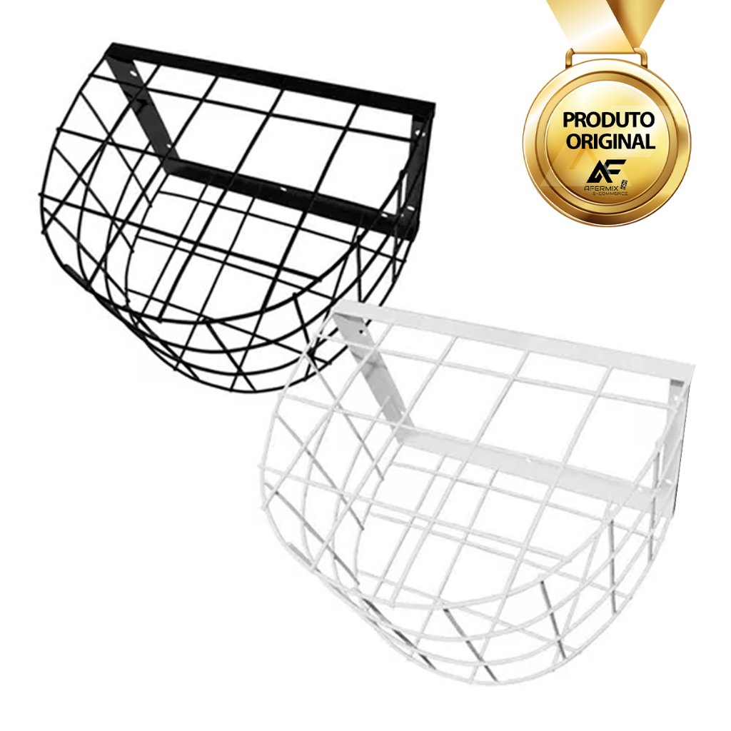 Grade De Proteção Gaiola Para Câmeras De Segurança Cftv Cor Branco/Preto